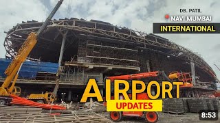 Navi Mumbai international airport work progress update। started 2025 pn may [upl. by Moreta445]