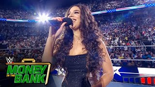 Samantha Irvin performs the US National Anthem Money in the Bank 2024 highlights [upl. by Nam]