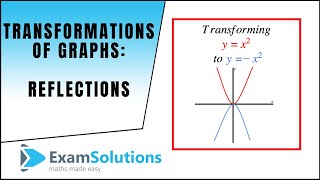 Transformations of Graphs  Reflections y   fx fx  ExamSolutions [upl. by Hermina802]