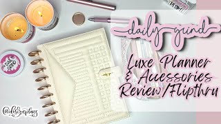 NEW DAILY GRIND PLANNER FLIP THRU  LUXE COLLECTION  HABIT TRACKER  STICKERS amp MORE [upl. by Zipah812]