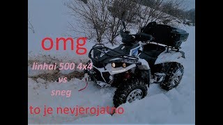 Linhai 500 4x4 vs sneg [upl. by Ferdinande]