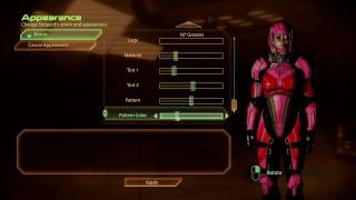 Mass effect 2 Female Femshep Armor Customization  Gameplay HD [upl. by Ruffina688]