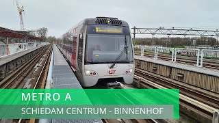 Classic Cabinerit  Metro Rotterdam  Lijn A Schiedam Centrum  Binnenhof [upl. by Nirehs713]