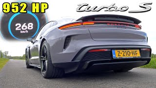 2024 PORSCHE TAYCAN TURBO S 952HP  0260 ACCELERATION TOP SPEED amp POV [upl. by Vivienne348]