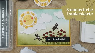 Sommerliche Dankeskarte Sharing Sunshine DYI Tutorial [upl. by Dickenson478]