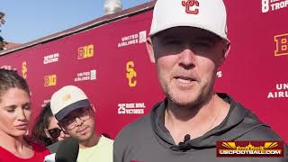 USC HC Lincoln Riley on preparing for Michigan Wink Martindales defense [upl. by Rosati]