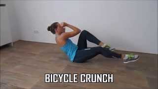 Crunches ab workout – Flat your belly with 10 variations [upl. by Karr]