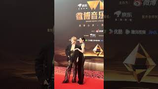 FANCAM 240925 Fei With Lui Xin at Weibo Music Awards Ceremony By 腾讯综艺 [upl. by Nawek807]