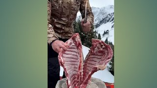 Cooking Whole Lamb in the Wild outdoorcooking lamb camping food shorts [upl. by Eiveneg]