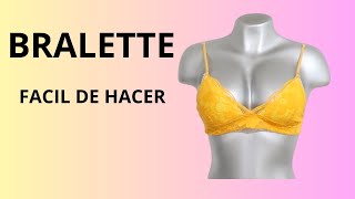 BRALETTE FACIL DE HACE CORTE Y CONFECCION [upl. by Harraf]