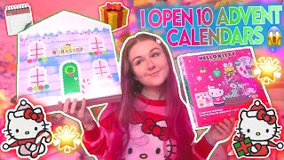 UNBOXING 10 SUPER CUTE ADVENT CALENDARS 🎁📅 HOLIDAY SPECIAL Sanrio Build a Bear Bratz amp more [upl. by Anivek137]