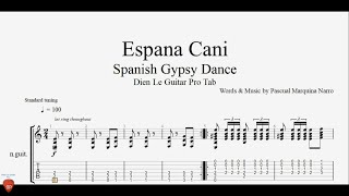 Espana Cani Spanish Gypsy Dance  Guitar Tutorial  TAB [upl. by Llednahs]