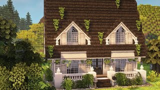 minecraft je 1122 build  🌾 modern farmhouse  miniaturia amp cocricot mod [upl. by Nnovahs]