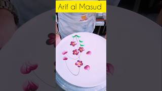 Large circle jam painting plate decoration teaching video original by the master jam painting [upl. by Nilam]