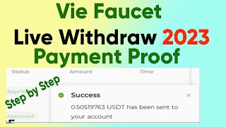 How To Withdraw From Vie Faucet  Vie Faucet Payment Proof  2023  Tab To Learn [upl. by Pier338]