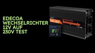 EDECOA Wechselrichter 12v auf 230v Test [upl. by Crowns]