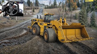 Caterpillar 993K  Driving Through Forest And Deep Muddy Road  SnowRunner  Logitech G29 Gameplay [upl. by Iorgo]