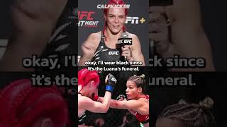 Gillian Robertson on Luana Pinheiro stealing her red kit at UFCVegas100 [upl. by Ossie]