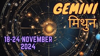 Gemini  Weekly Love Tarot Reading  1824 November 2024  Hindi [upl. by Godliman]