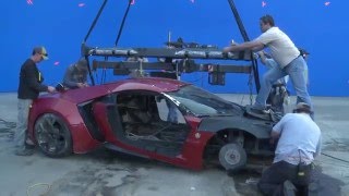 Fast amp Furious 7 lykan hypersport crash Paul Walker and Vin Diesel behind the scenes [upl. by Elleraj]