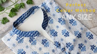 How to Cut Stand Collar Easy Tips  Collar Kurti Neck Design with Button Placket [upl. by Starinsky129]