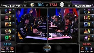 NA LCS DIG vs TSM Game 1 Highlights NA LCS Spring 2015 [upl. by Eylrac]