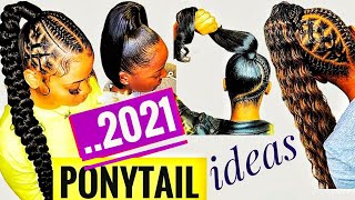 Ponytail Hairstyles For Black Hair  Black Women Hairstyle Ideas Series [upl. by Peppy]