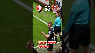 FINLEY YOU’RE A… Chant by Cheltenham Fans  Tranmere Player toys with home support [upl. by Elsinore]