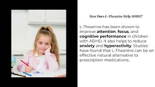 L Theanine for ADHD kids [upl. by Stephenson]