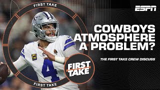 Is this PROOF the Cowboys ATMOSPHERE has a PROBLEM 👀  First Take [upl. by Drucill]