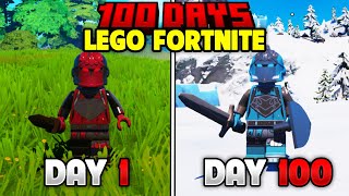 I Survived 100 DAYS In Lego Fortnite [upl. by Casavant307]