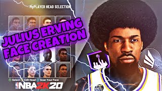 JULIUS ERVING FACE CREATION TUTORIAL NBA 2K20 [upl. by Chamberlain170]