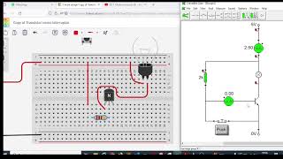 Transistor como interruptor on off en Cocodrile y Tinkercad [upl. by Mindy]