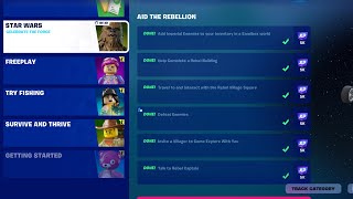 Complete LEGO Fortnite Star Wars Quests  How to EASILY Complete Aid the Rebellion Quests [upl. by Luht]