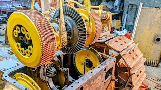 Bevel gear and steering clutch installation in a Caterpillar D47U [upl. by Chico]