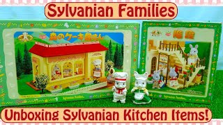 Japan Exclusive Sylvanian Families Kitchen Sets from 2000 Forest Cake Shop and Stairs Unboxing 📦 [upl. by Annairdua]