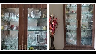 Crockery unit Organisation in தமிழ்  How to Organise Kitchen Cabinet  Organising Tips in Tamil [upl. by Refinne389]