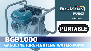 Gasoline Firefighting Pump  BORMANN PRO BGB1000 [upl. by Neeluj944]