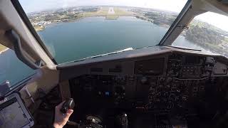 ATR 42 Cockpit Beautiful Approach and Landing Stavanger Norway [upl. by Kyte56]