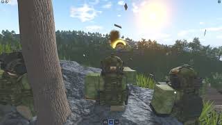 Atropian commandos blow up bridge ROBLOX MILSIM 4K QUALITY COMBAT FOOTAGE [upl. by Elyod]