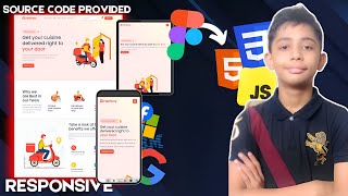Build a Responsive Food Delivery App  Figma to HTML CSS amp JavaScript  Source Code Included 2024 [upl. by Fenton]