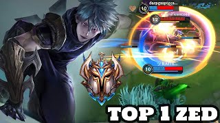 Wild Rift Zed  Top 1 Zed Gameplay Rank sovereign [upl. by Annel259]