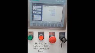 Siemens HMI autostart setting KTP [upl. by Miahc]