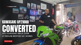 Kawasaki GPZ1000RX Converted Into Kawasaki Zx10r Complete Restoration At Redline Bespoke MC Works [upl. by Elka]