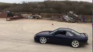 Drifting Silvia Clipping Cones Top Mount Turbo Nissan S14 pe1420 with Screamer 200sx s14a sr20det [upl. by Etterrag]