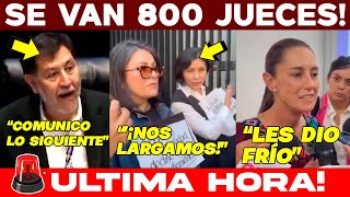 HACE INSTANTES SE VAN 800 JUECES COMUNICADO URGENTE DEL SENADO LES DIO FRÍO ELECCIÓN ¡ADIÓÓS [upl. by Yrrat]