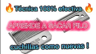 💈🔥 Técnica para afilar las cuchillas de tu máquina 🔥💈👀 observa paso a paso y aprende barbería 🇻🇪 [upl. by O'Rourke146]