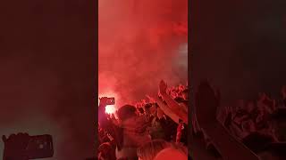 Aberdeen fans pyro show before rangers at home aberdeenfc football [upl. by Law564]