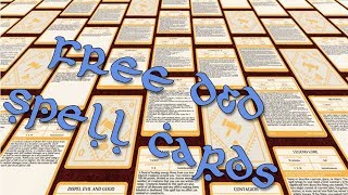 FREE DampD SPELLBOOK CARDS 5E  XANATHARS  ELEMENTAL EVIL  The DMs Tavern [upl. by Brittni677]