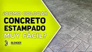 CONCRETO ESTAMPADO APRENDE COMO HACERLO 🚩 La manera MÁS FÁCIL 👈👈💪🚧 [upl. by Carena]